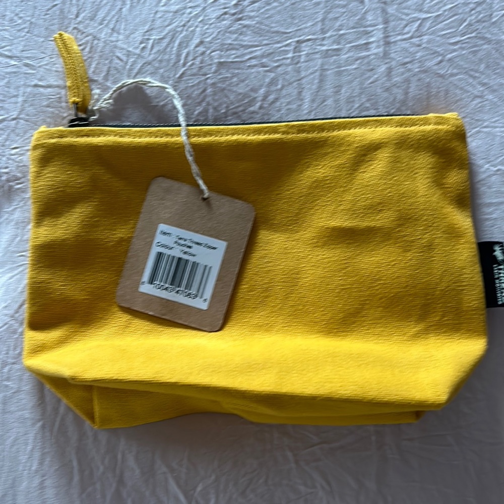Terra thread mustard yellow zipper pouch